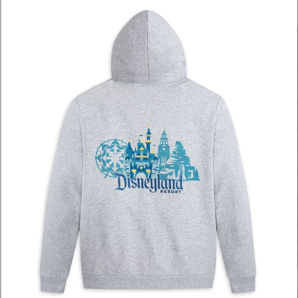 DISNEYLAND Gray Hoodie with Castle Graphic